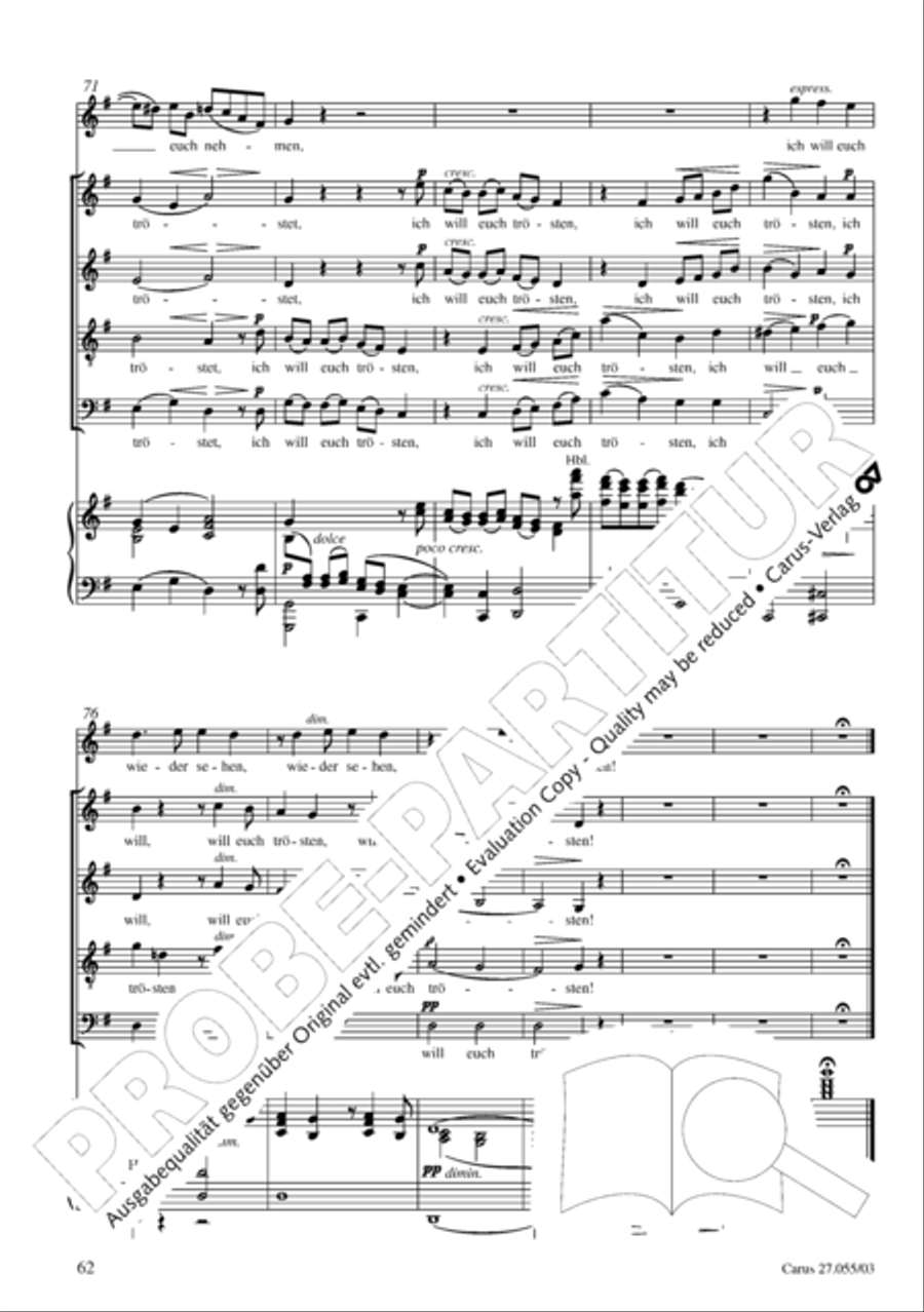 Ein Deutsches Requiem (German Requiem) 4-Part scores gallery preview page 65