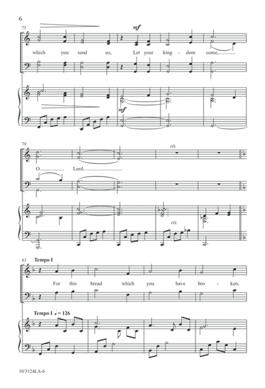 For This Bread, For This Wine 4-Part scores gallery preview page 6