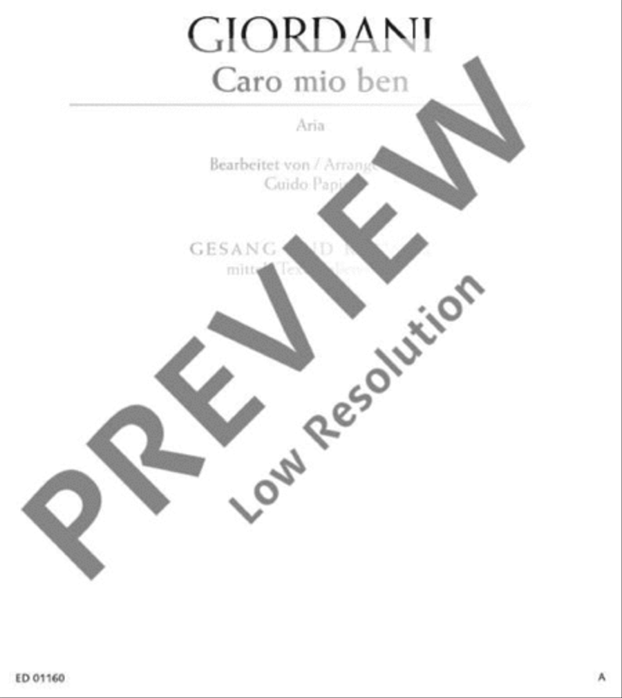Caro mio ben Medium Voice scores gallery preview page 2