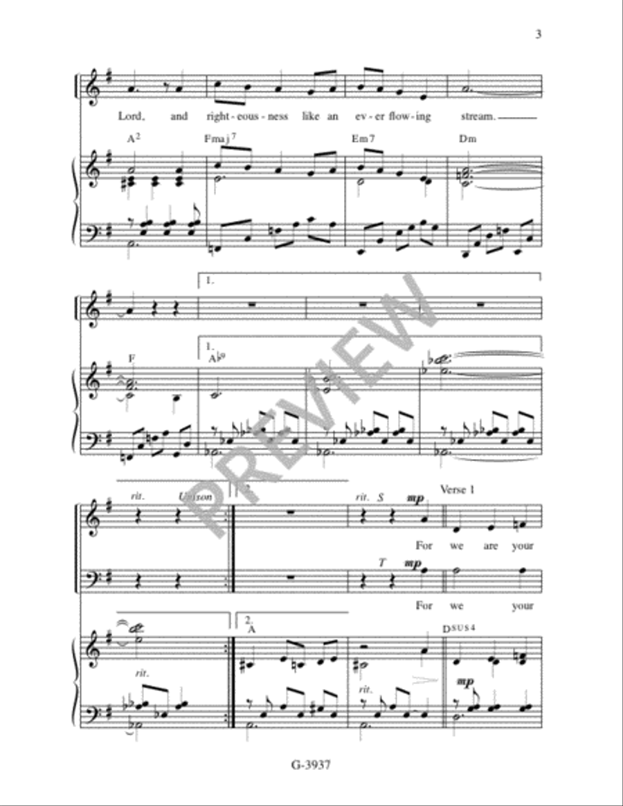 Let Justice Roll Down 4-Part scores gallery preview page 4