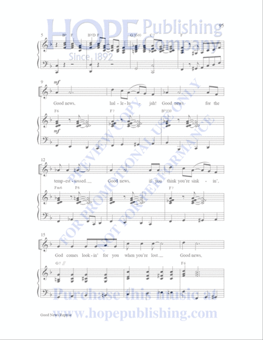 Sailor's Bible Children's Choir scores gallery preview page 96