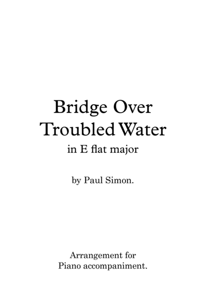 BRIDGE OVER TROUBLED WATER in E flat major - Based upon Larry Knechtel's original studio performance image number null