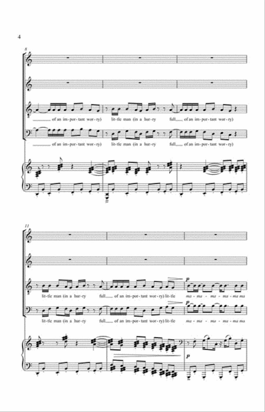 Little Man in a Hurry Little Man in a Hurry 4-Part scores gallery preview page 3