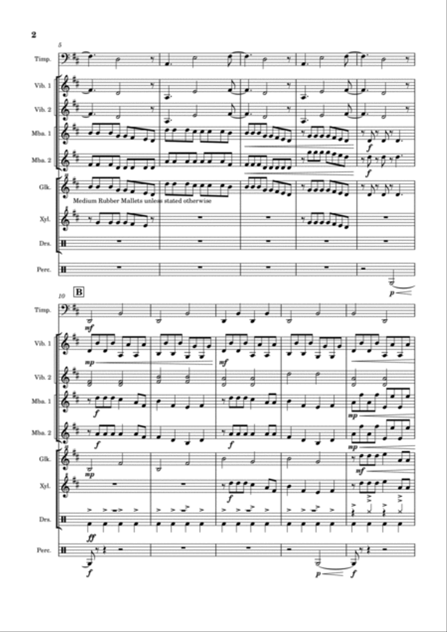 When Can I See You Again? Percussion Ensemble scores gallery preview page 2