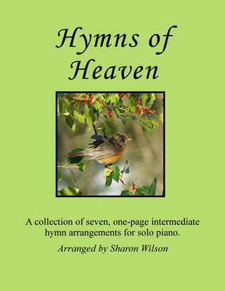 Book cover for Hymns of Heaven (A Collection of One-Page Hymns for Solo Piano)