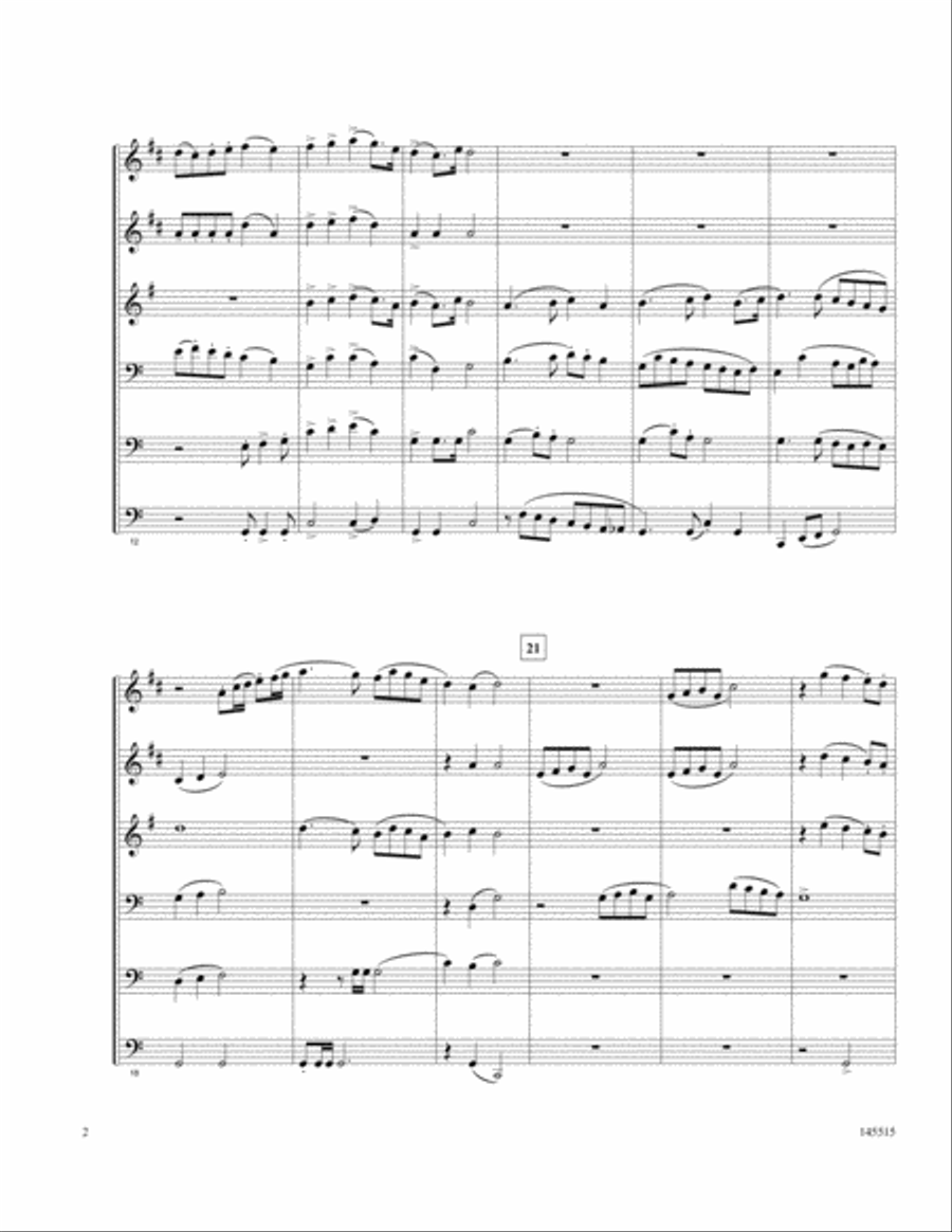 Guide Me, O Thou Great Jehovah Brass Quintet scores gallery preview page 2