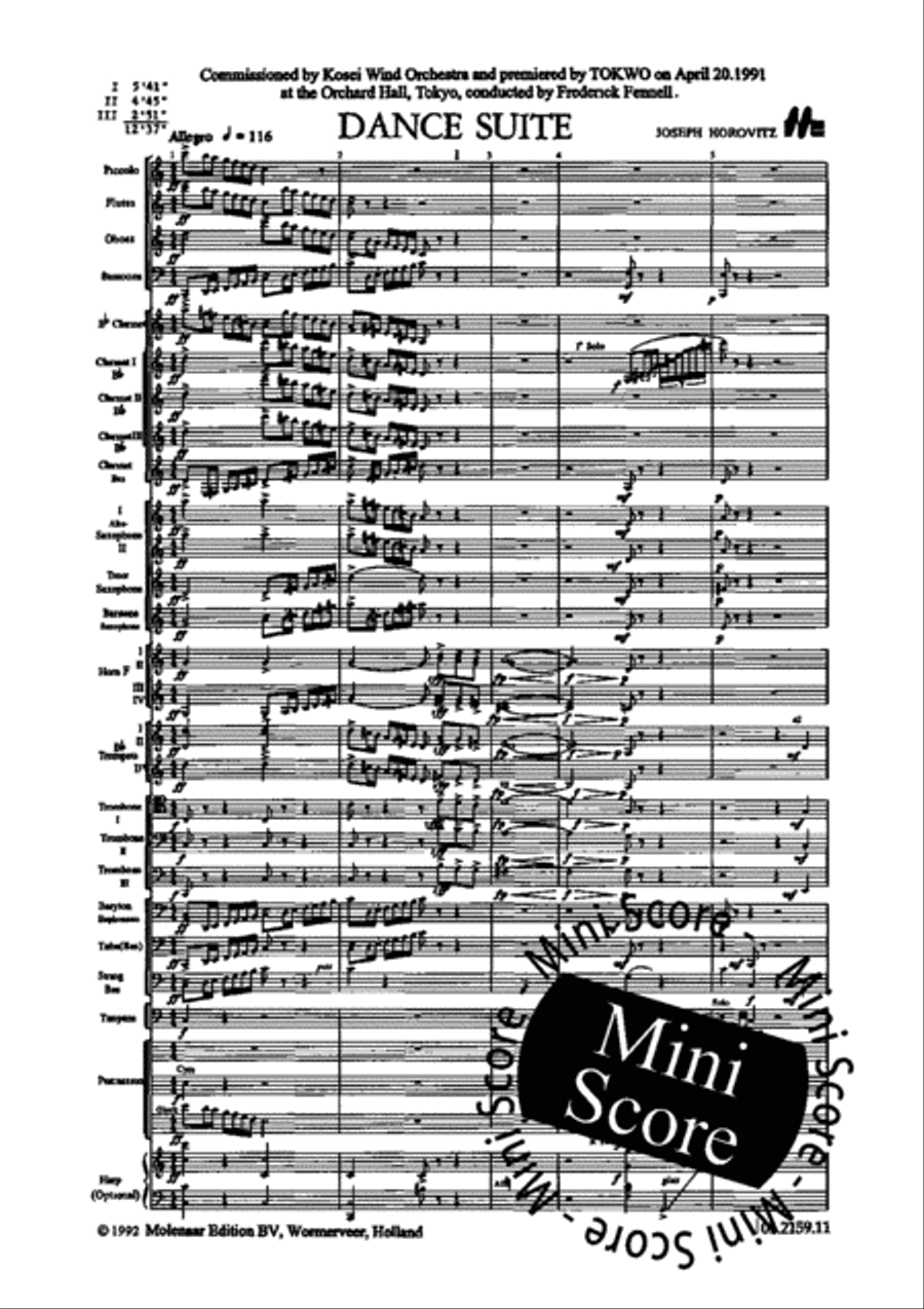 Dance Suite Concert Band scores gallery preview page 9