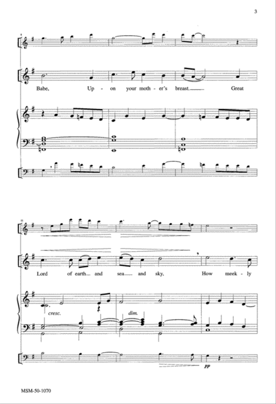 Welcome, Holy Child 4-Part scores gallery preview page 2