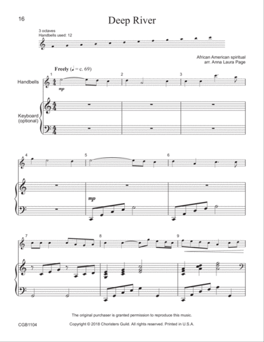 Wade in the Water - Reproducible Handbell Collection Handbell Choir scores gallery preview page 8