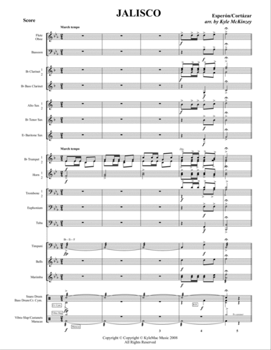 Ay Jalisco, No Te Rajes Concert Band scores gallery preview page 2