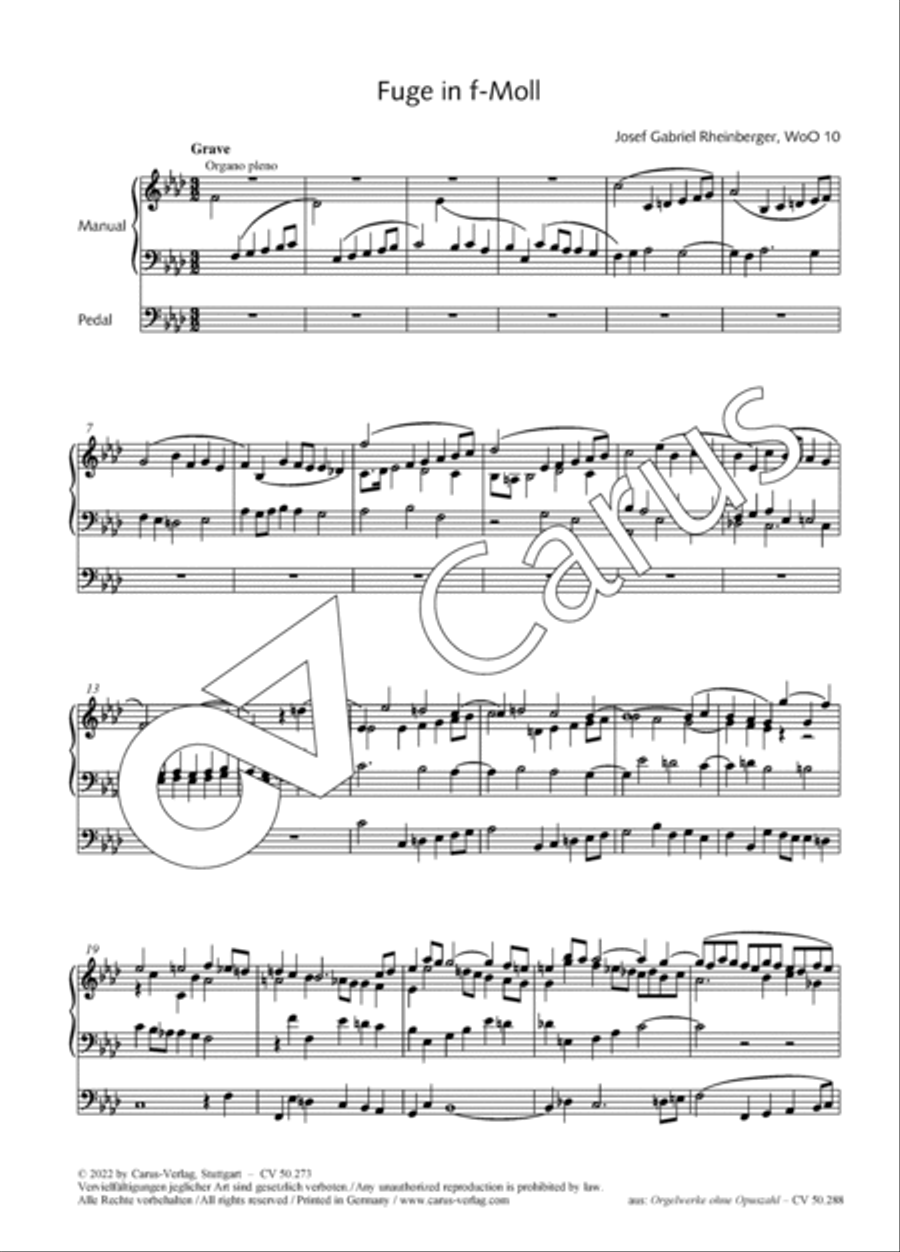 Twelve short organ works without opus numbers Organ scores gallery preview page 5