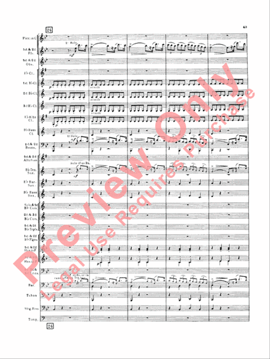 Italian in Algiers (Overture) Concert Band scores gallery preview page 46