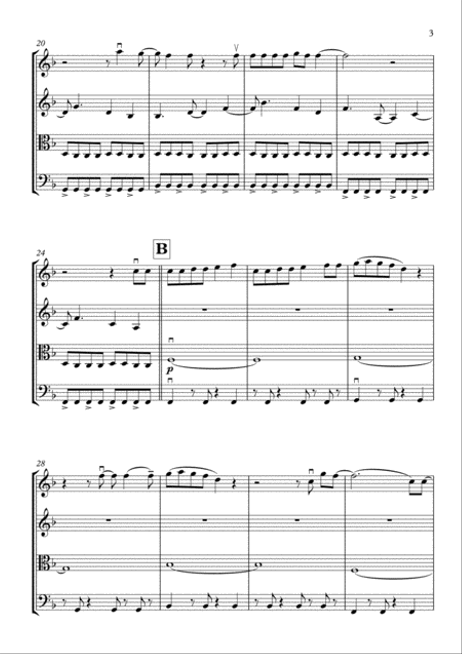Marry You String Quartet scores gallery preview page 4