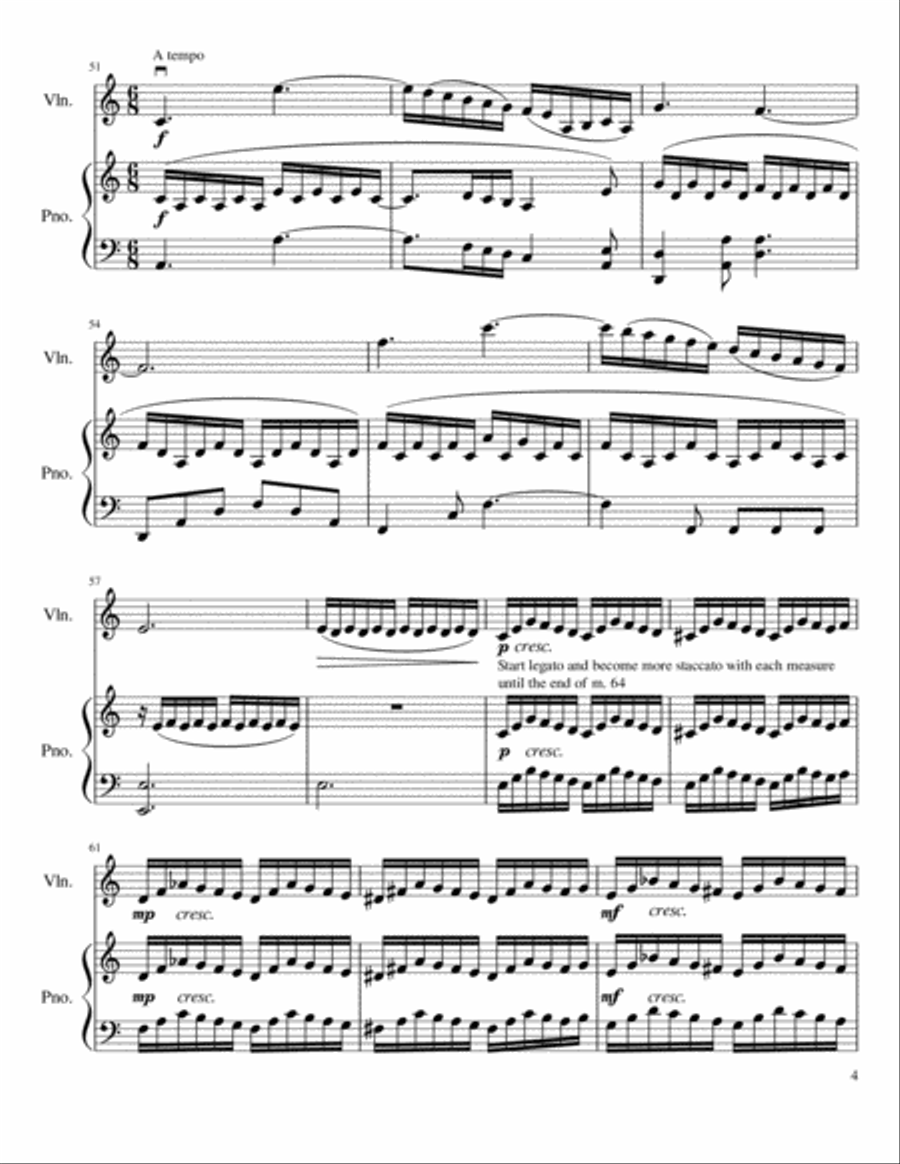 A Brief Storm for Violin and Piano Violin scores gallery preview page 5