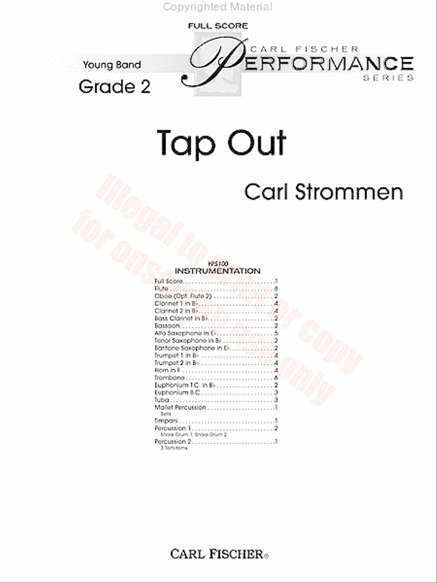 Tap Out Concert Band scores gallery preview page 2