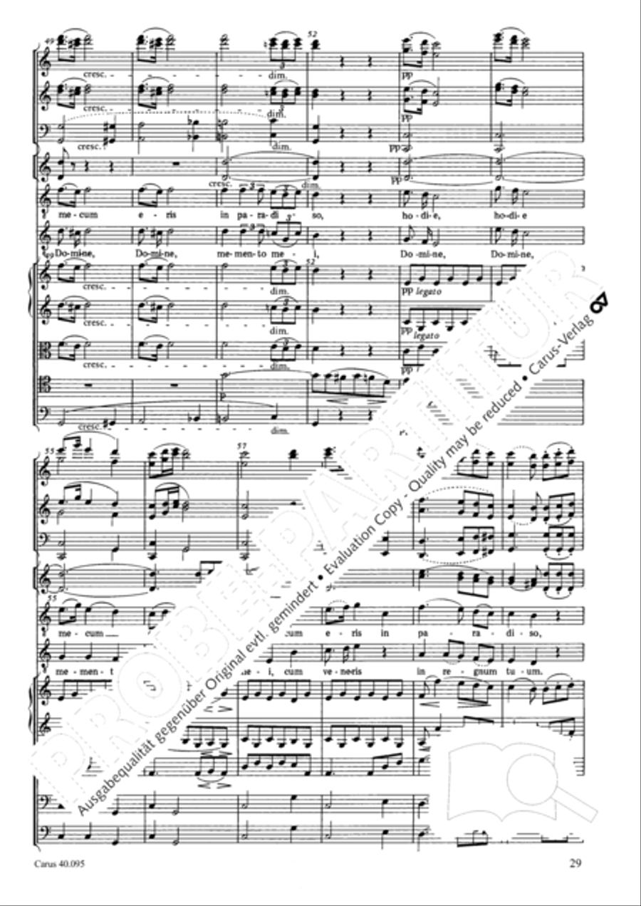 The Seven Words (Die Sieben Worte) 4-Part scores gallery preview page 44