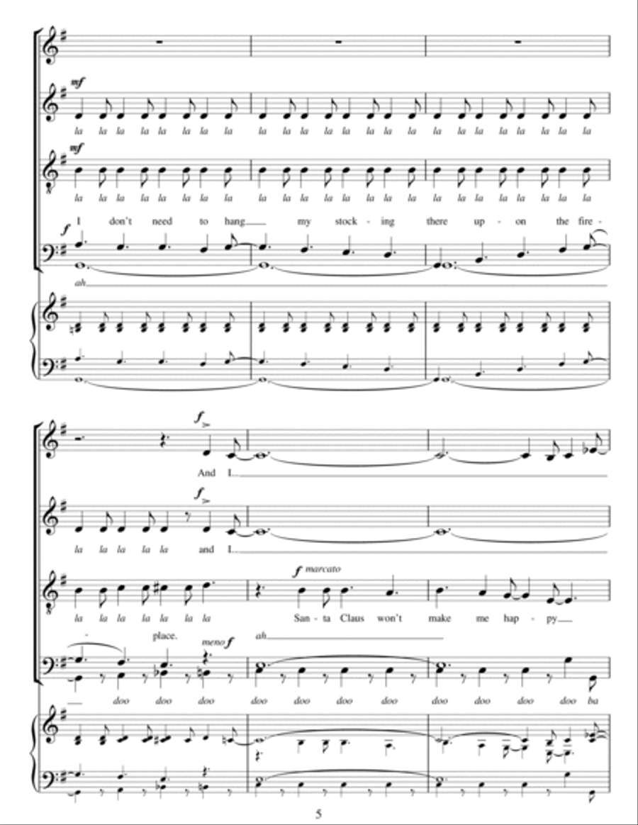 All I Want For Christmas Is You (arr. Matthew O'Donovan) 4-Part scores gallery preview page 5