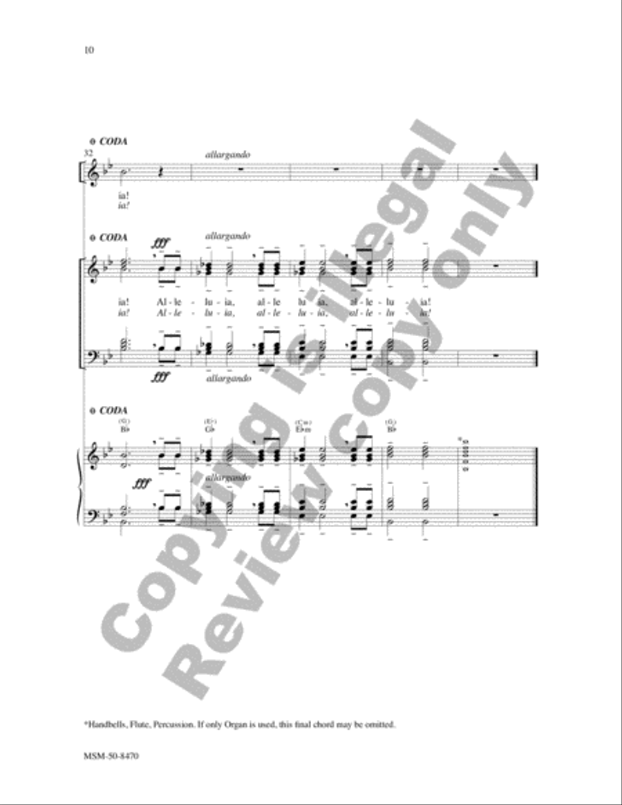 Christ Is Risen, Alleluia 4-Part scores gallery preview page 8
