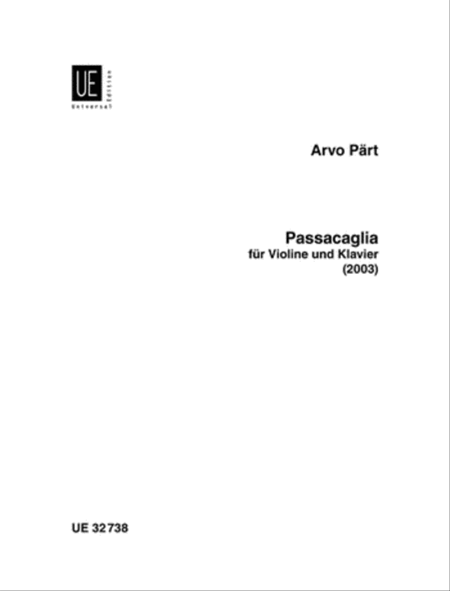 Passacaglia Chamber Music scores gallery preview page 1