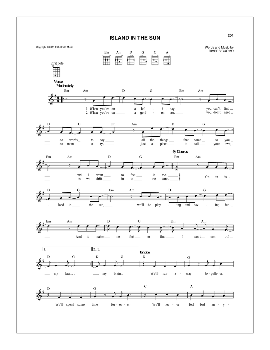 Island In The Sun Island In The Sun Mandolin scores gallery preview page 1