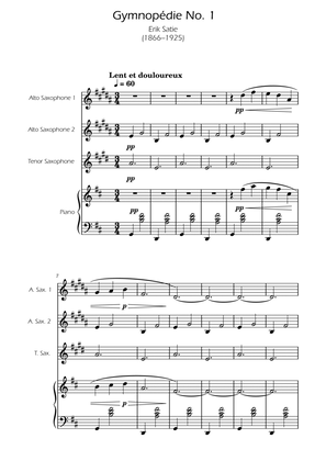 Gymnopedie No. 1 - Sax Trio AAT