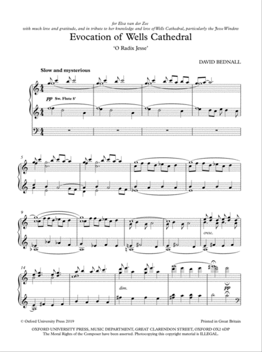 Evocation of Wells Cathedral Organ Solo scores gallery preview page 2