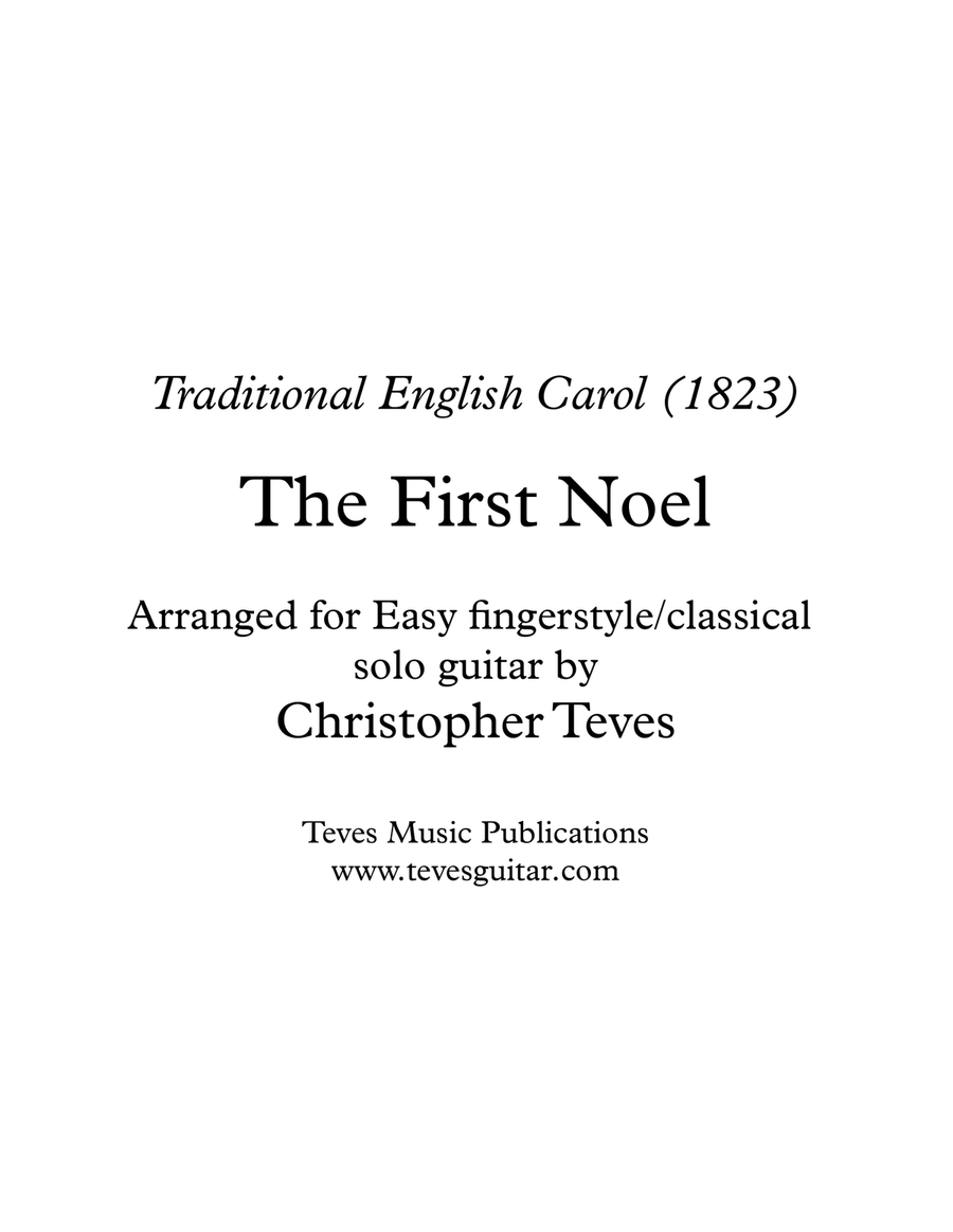 The First Noel The First Noel Acoustic Guitar scores gallery preview page 1
