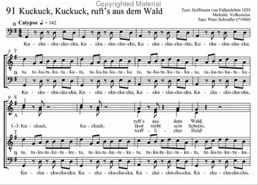 Lore-Ley: Choral collection German Folk Songs (Lore-Ley. Chorbuch Deutsche Volkslieder) 4-Part scores gallery preview page 6