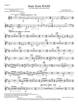 Book cover for Suite from Mass (arr. Michael Sweeney) - F Horn 4