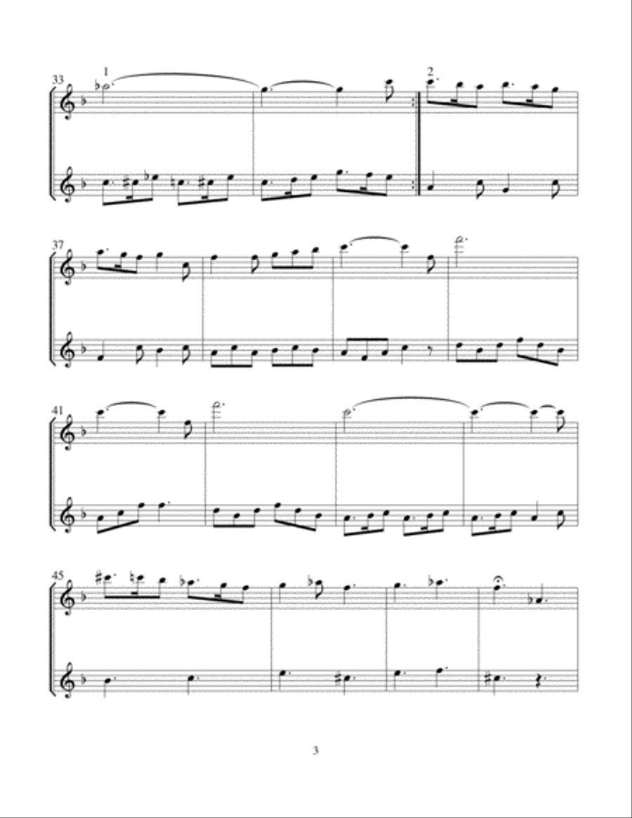 Nativity Carols for Flute Duet Flute Duet scores gallery preview page 4