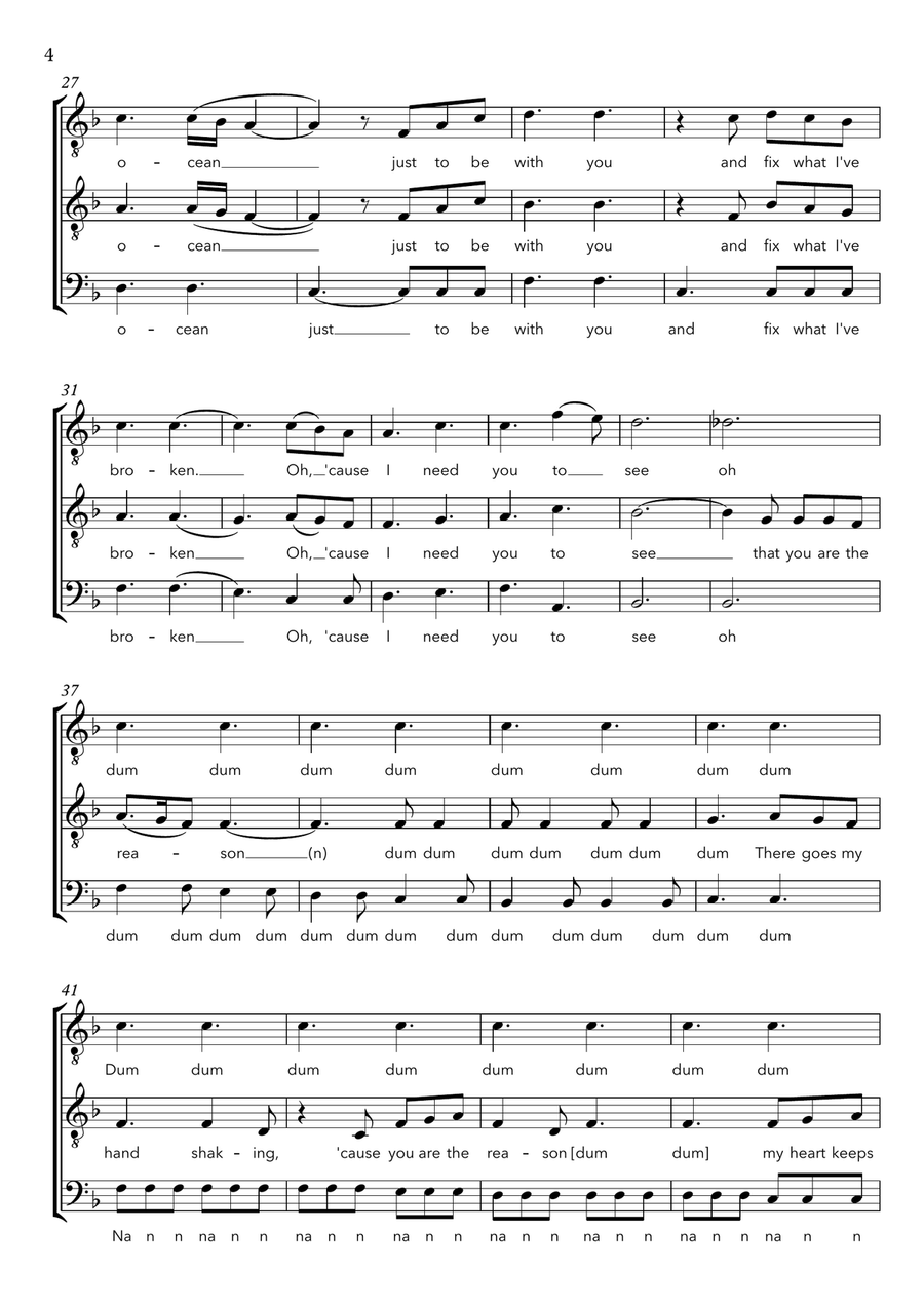 You Are The Reason 3-Part scores gallery preview page 4