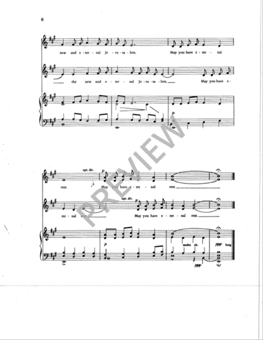May the Angels Lead You to Paradise Organ Accompaniment scores gallery preview page 6