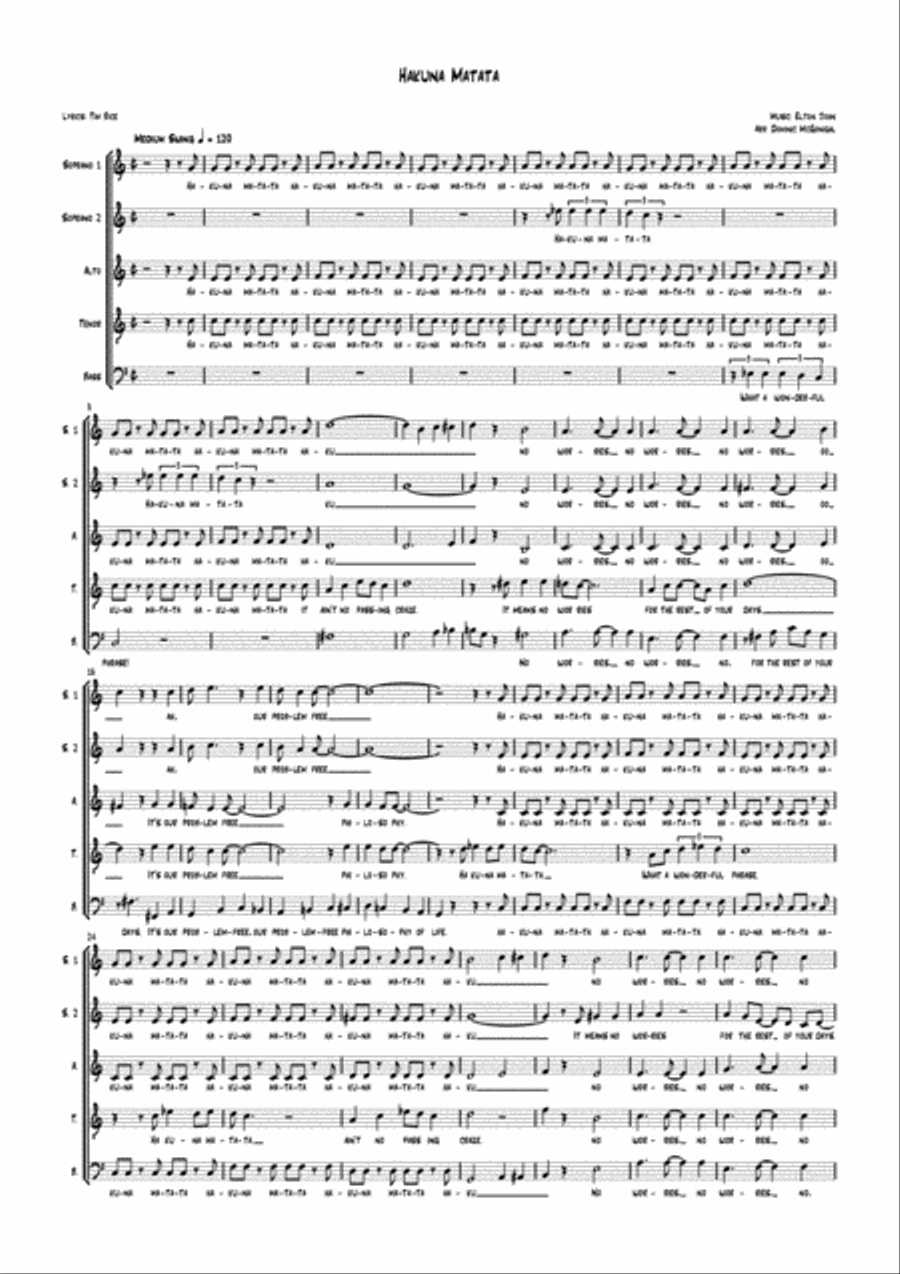 Hakuna Matata Hakuna Matata Divisi scores gallery preview page 2
