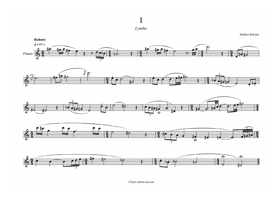Tre Aphorisms [FLUTE SCORE] (Collection) Flute Solo scores gallery preview page 2