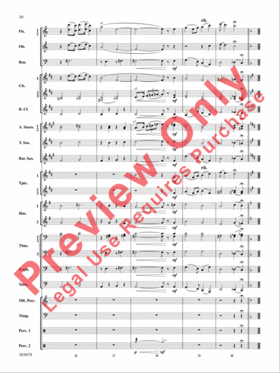 Highlights from Porgy and Bess Concert Band scores gallery preview page 11
