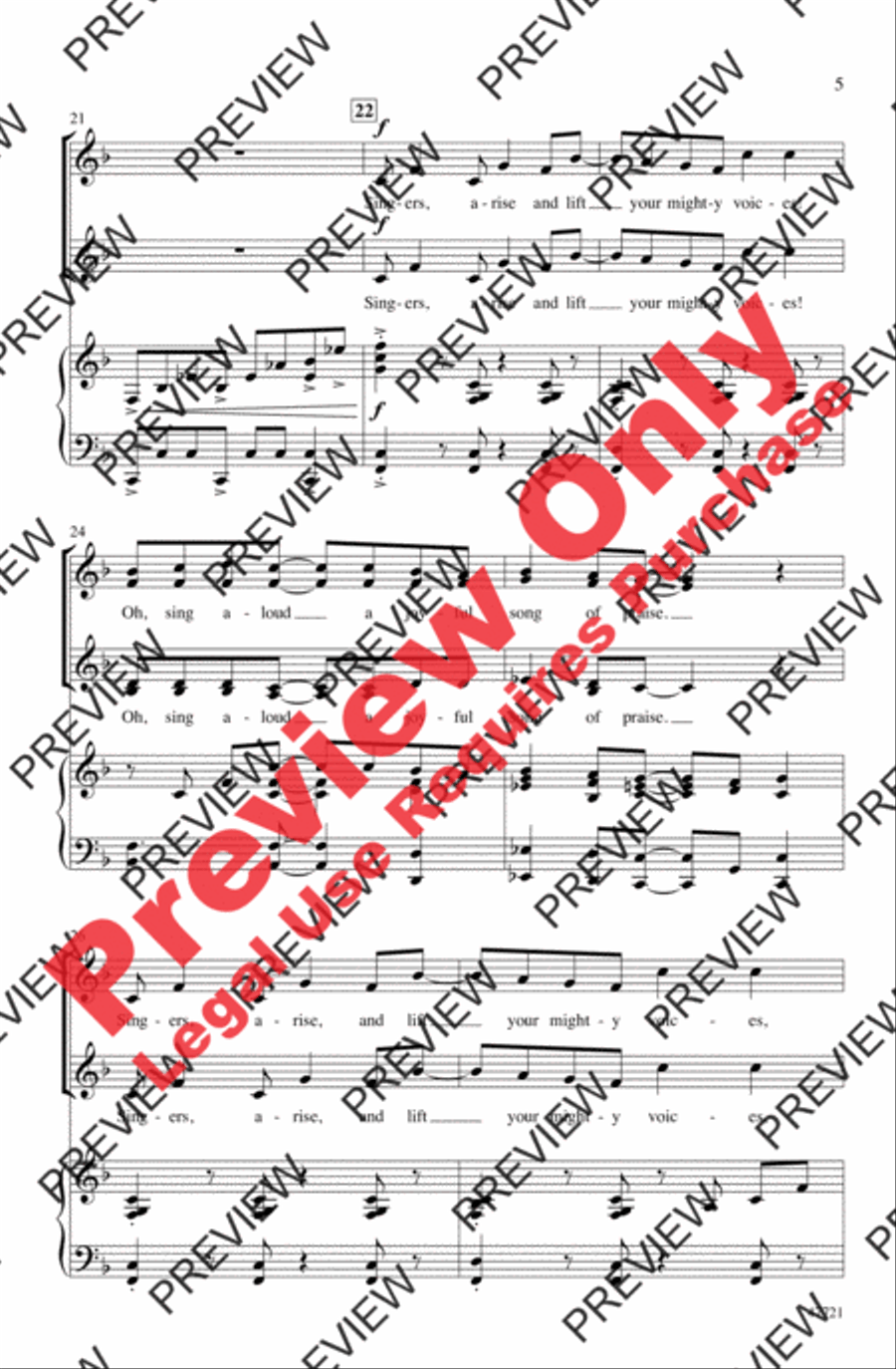 Singers, Arise! Women's Choir scores gallery preview page 5