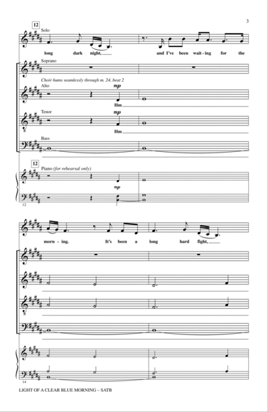 Light Of A Clear Blue Morning 4-Part scores gallery preview page 2