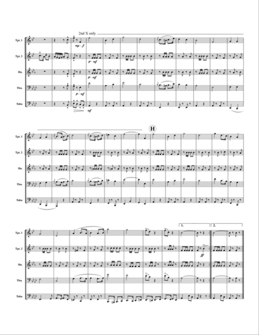 Fairest of the Fair Fairest of the Fair Brass Quintet scores gallery preview page 4