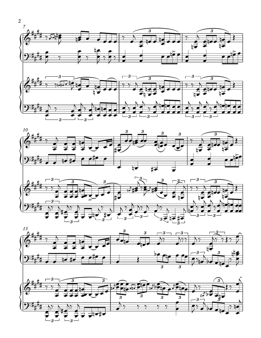 Heartbreak Hotel 2 Pianos, 4-Hands scores gallery preview page 2