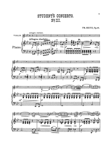 Student's Concerto No. III in G Major, Op. 12
