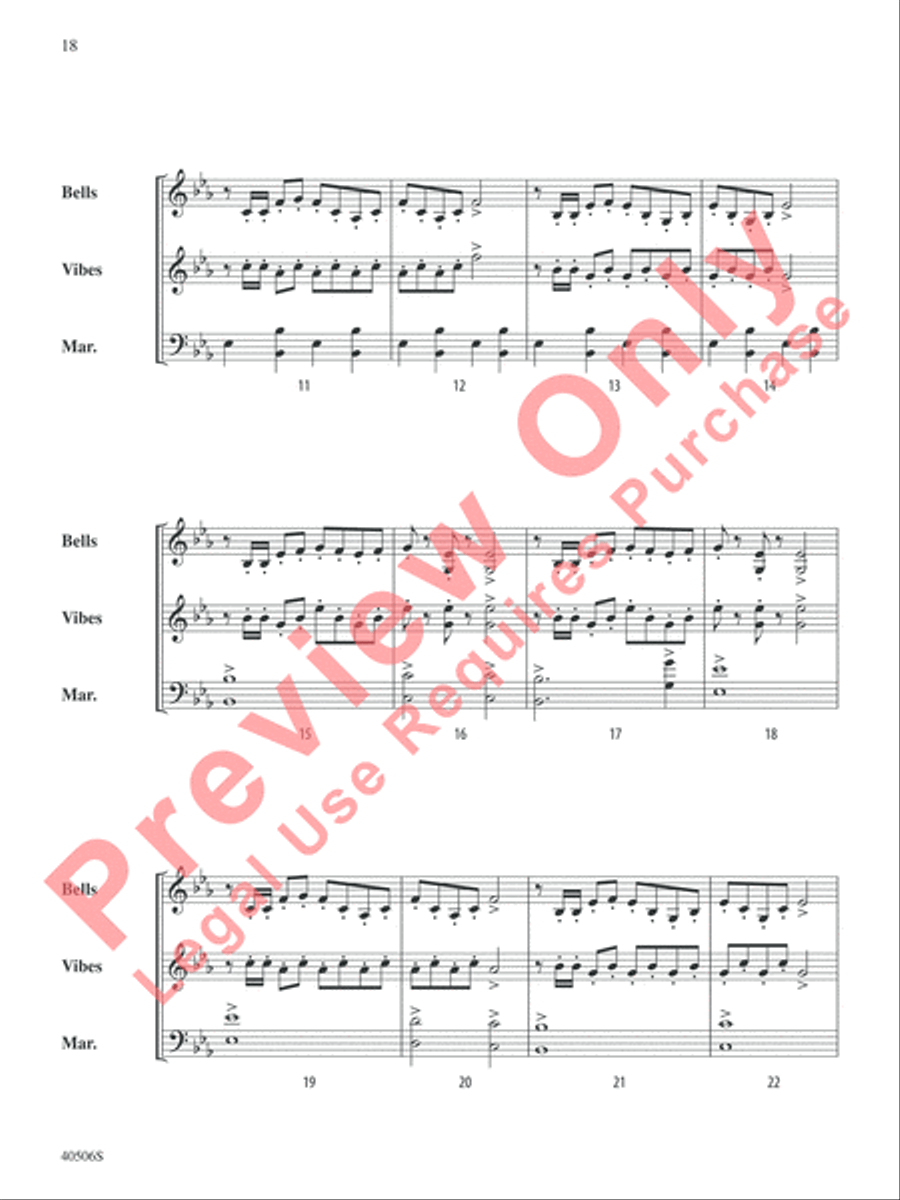 Classic Mallet Trios -- Tchaikovsky Small Ensemble scores gallery preview page 19
