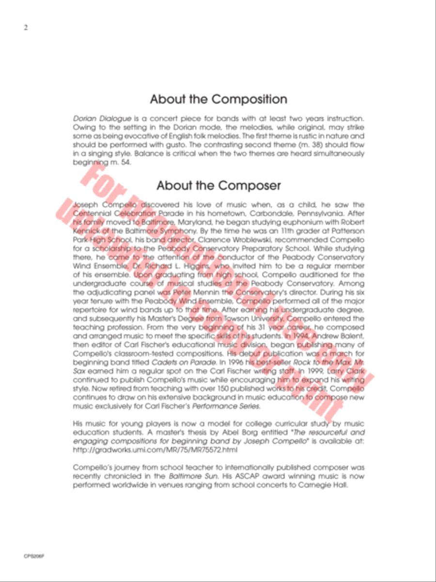 Dorian Dialogue Concert Band scores gallery preview page 3