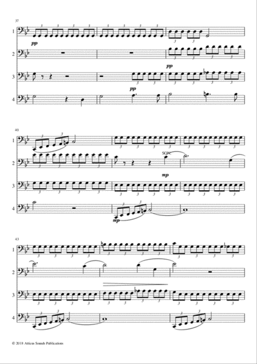 Erlkönig (Arranged for Euphonium Quartet) Brass Ensemble scores gallery preview page 6