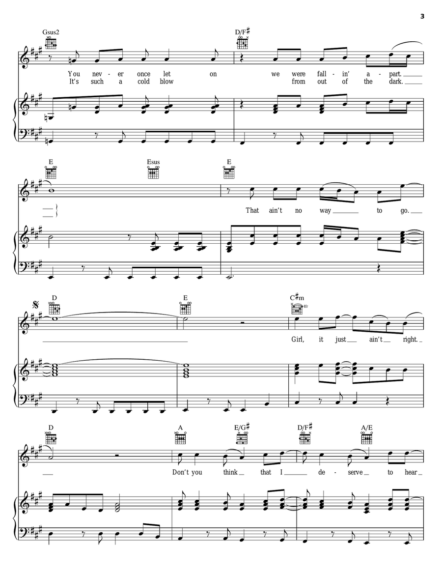 That Ain't No Way To Go Piano, Vocal, Guitar scores gallery preview page 3