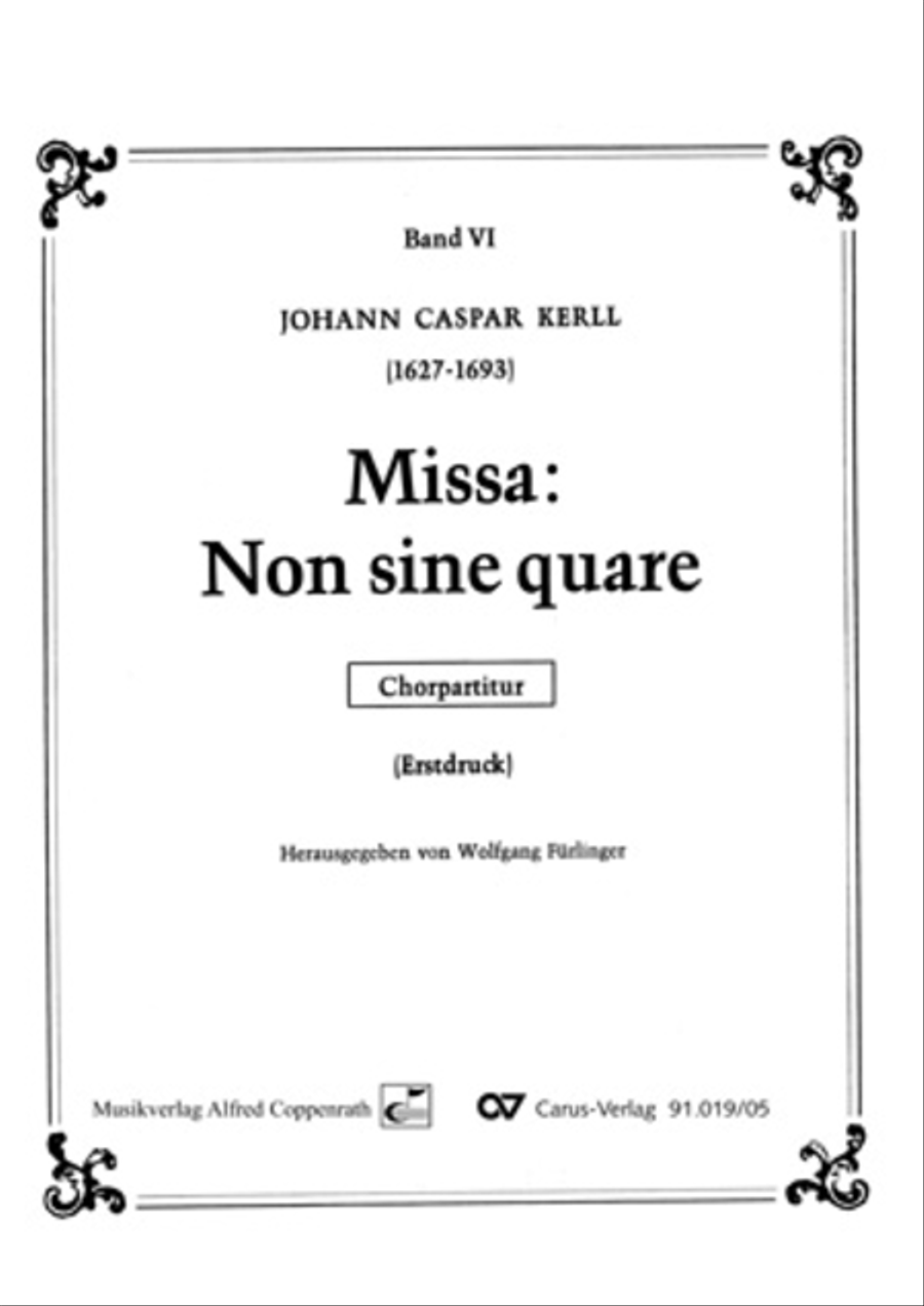 Non sine quare 4-Part scores gallery preview page 1