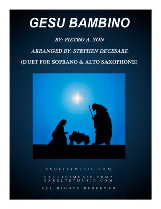 Book cover for Gesu Bambino (Duet for Soprano and Alto Saxophone)