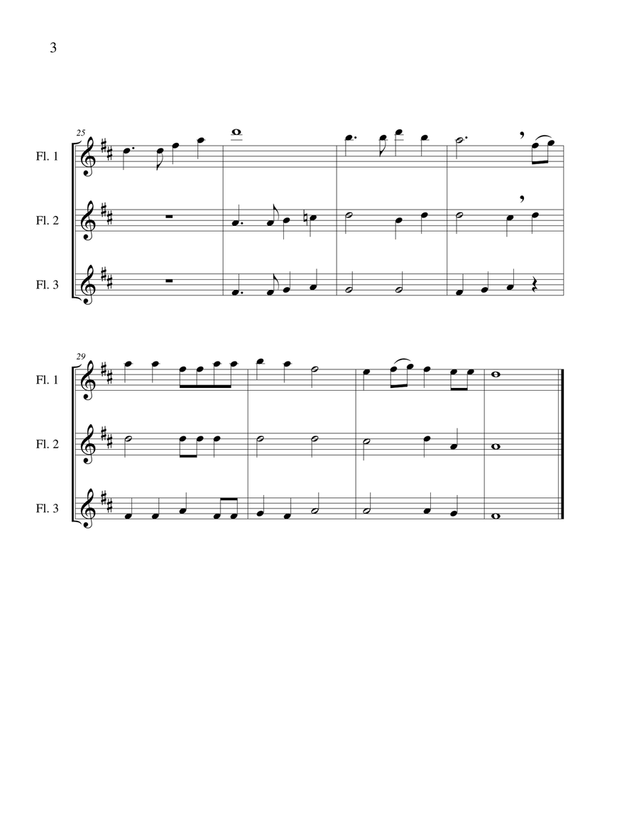 Camptown Races - Flute Trio Flute Trio scores gallery preview page 5