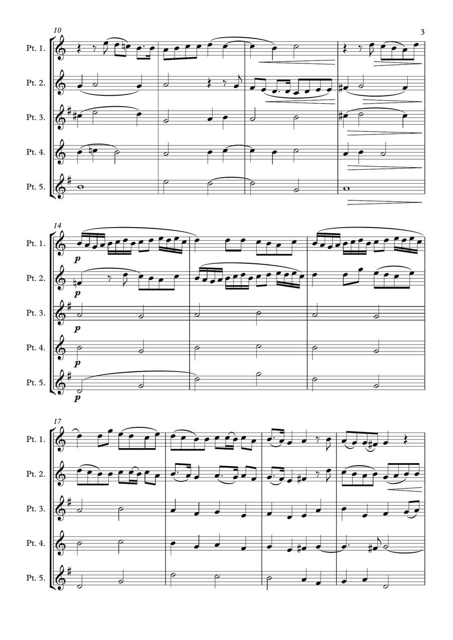 Monteverdi - The Seventh Book of Madrigals (1619) - 07. O viva fiamma a5 Brass Ensemble scores gallery preview page 3