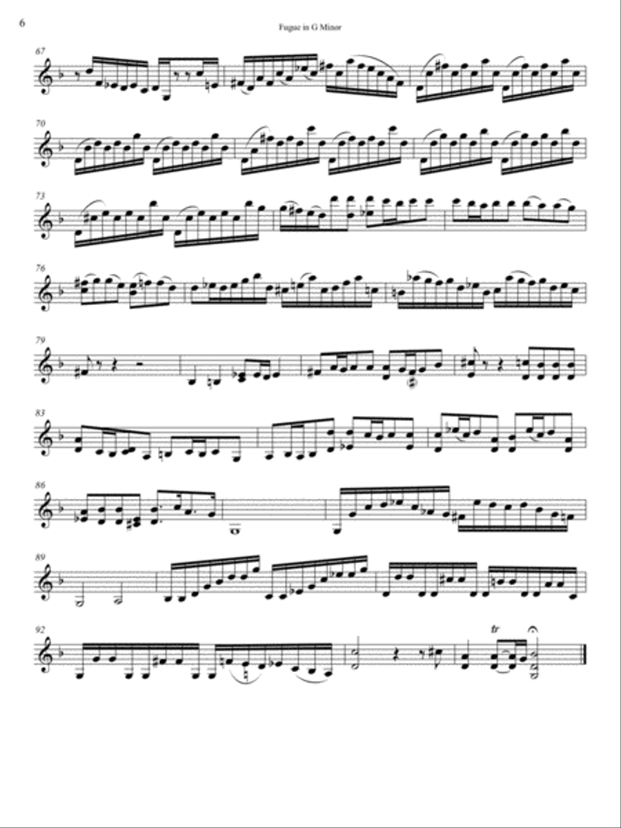 Bachfor2 Volume 1, Three Fugues, Violin 2, clean version String Duet scores gallery preview page 6