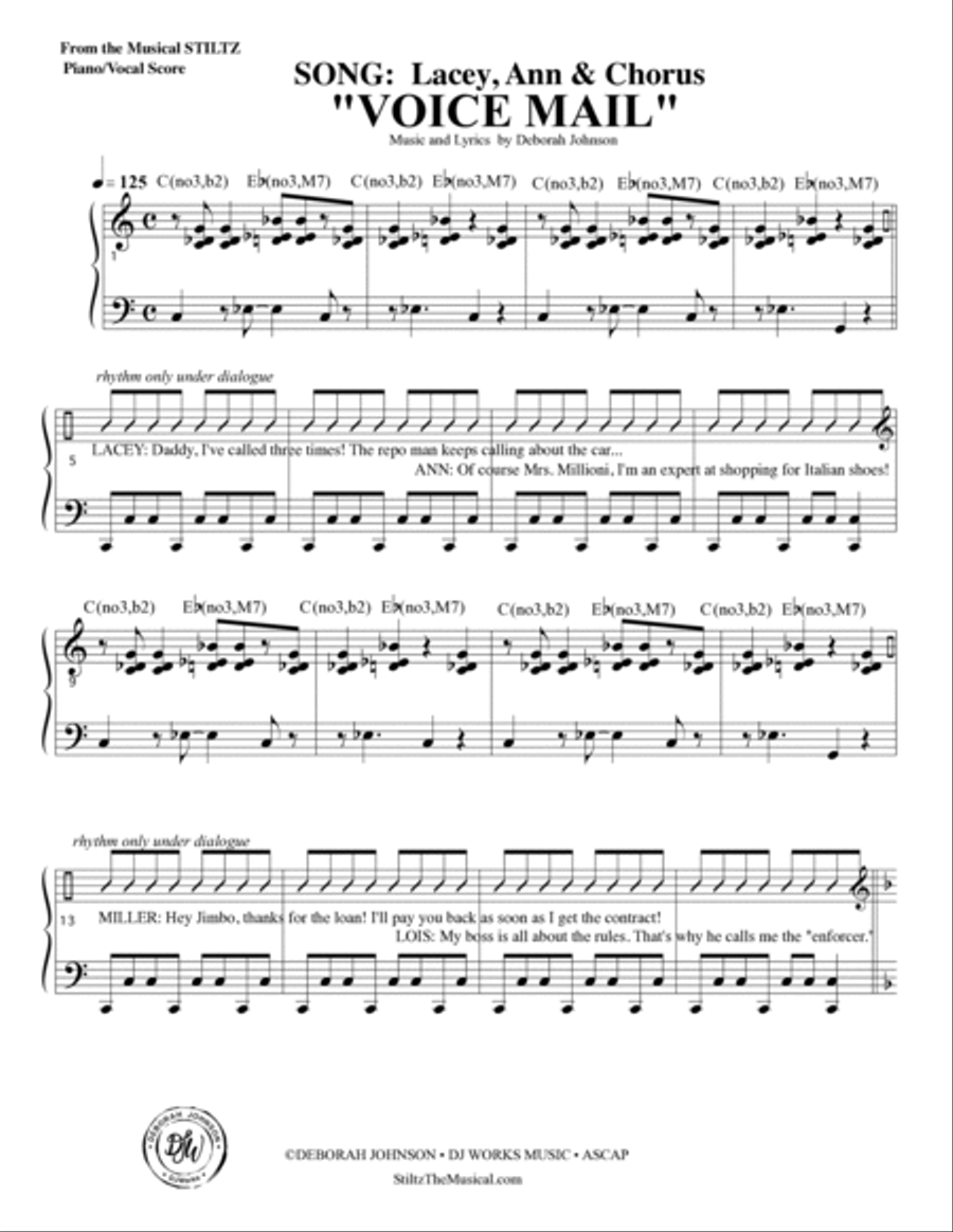 STILTZ the Musical Vocal-Piano Score Choir scores gallery preview page 4